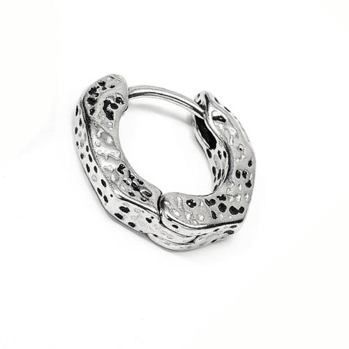 Huggie Hoop Korvakorut, 304 Stainless Steel, punk tyyli & ihmiselle, alkuperäinen väri, 16x17x3mm, Myymät PC