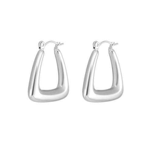 Stainless Steel Lever Terug Earring, 304 roestvrij staal, mode sieraden & voor vrouw, meer kleuren voor de keuze, 24x26mm, Verkocht door pair