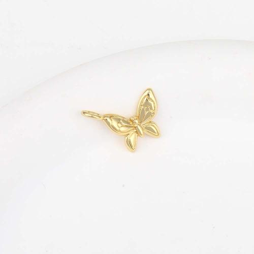 Brass Jewelry Pendants Butterfly gold color plated DIY nickel lead & cadmium free Sold By PC