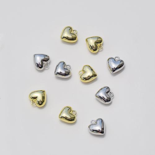 Pendentifs coeur en alliage de zinc, Placage, DIY, plus de couleurs à choisir, protéger l'environnement, sans nickel, plomb et cadmium, 13x14mm, 10PC/sac, Vendu par sac