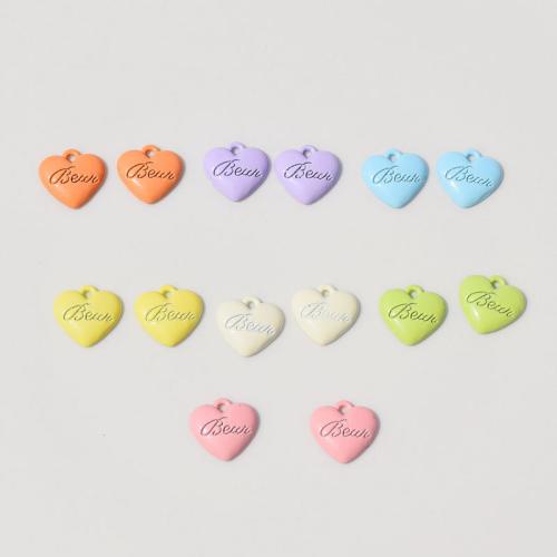 Zinc Alloy Heart Pendants stoving varnish DIY nickel lead & cadmium free Sold By Bag