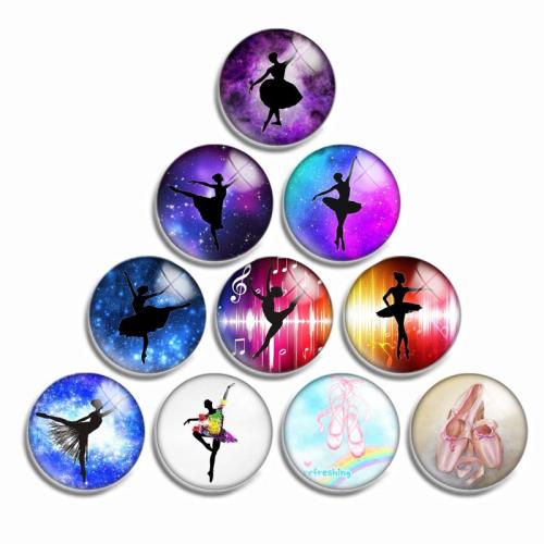 Glass Cabochons with Resin Flat Round DIY Sold By Lot