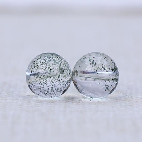 Natural Quartz Jewelry Beads Green Phantom Quartz Round DIY Sold By PC