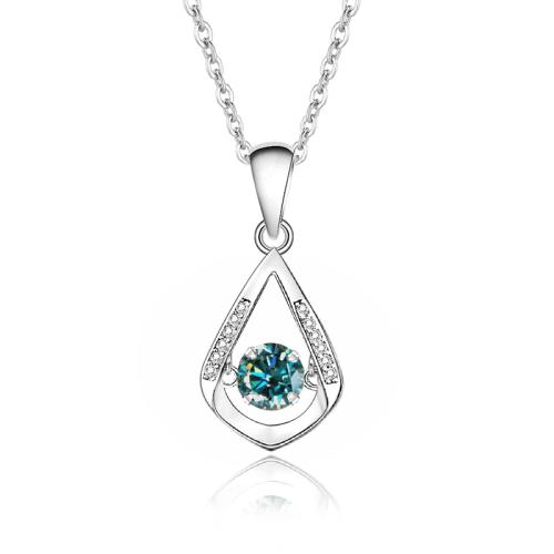 Kubieke Zircon Micro effenen Sterling zilveren ketting, 925 sterling zilver, met 5cm extender keten, mode sieraden & micro pave zirconia & voor vrouw, Lengte Ca 40 cm, Verkocht door PC