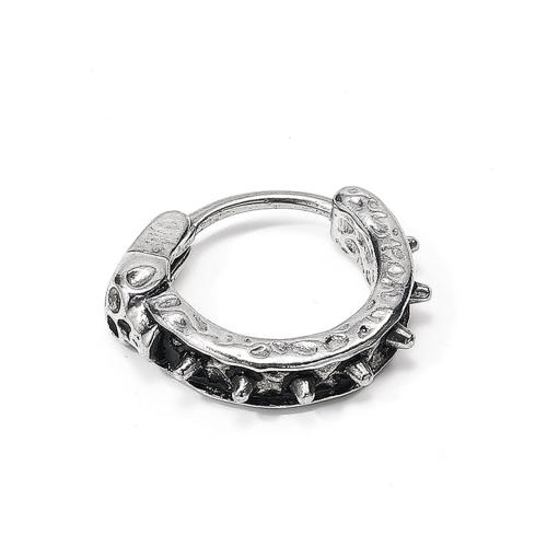 Huggie Hoop Korvakorut, 304 Stainless Steel, punk tyyli & Unisex, alkuperäinen väri, 17x15x4mm, Myymät PC