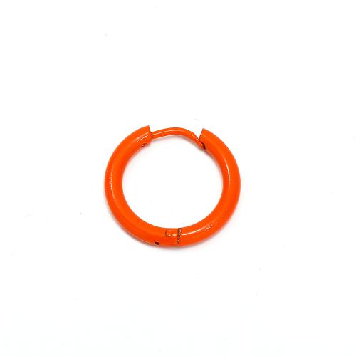 Huggie Orecchino ad anello, 304 acciaio inox, gioielli di moda & per la donna & smalto, nessuno, 18x19mm, Venduto da coppia