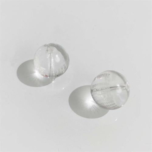 Naturlige klar kvarts perler, Clear Quartz, Runde, du kan DIY, hvid, 14mm, Solgt af PC