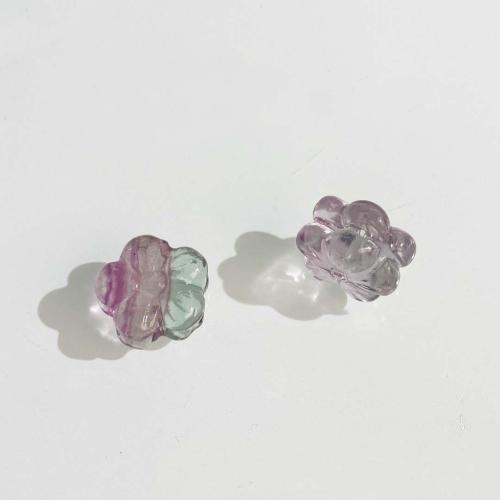 蛍石ビーズ, フローライト, 花形, DIY, ランダムカラー, 13mm, 売り手 パソコン