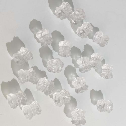 Naturliga Clear Quartz pärlor, Blomma, DIY, vit, 13mm, Säljs av PC