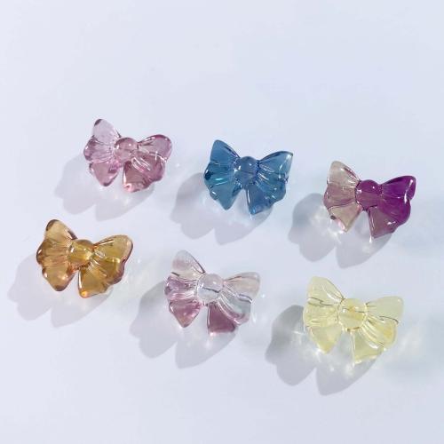 Fluoritni perle, Fluorit, Bowknot, možete DIY, više boja za izbor, 14x18mm, Prodano By PC