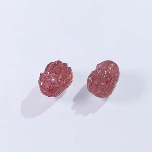 Φυσικό χαλαζία κοσμήματα χάντρες, Strawberry Quartz, Αλεπού, DIY, ροζ, aboutuff1a15-16mm, Sold Με PC