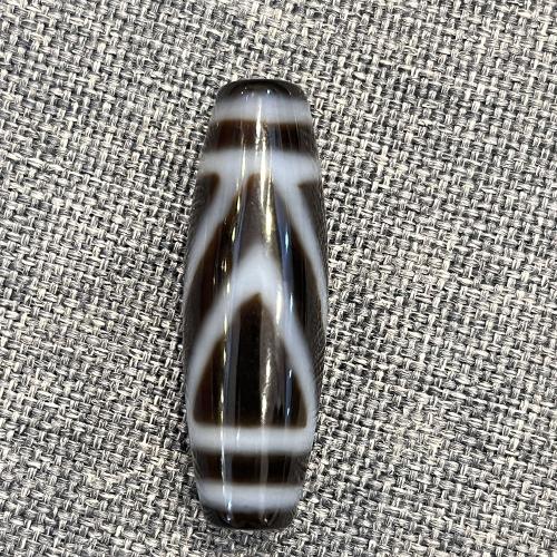 Perline naturali tibetane in agata Dzi, agate, DIY, 12x38mm, Venduto da PC