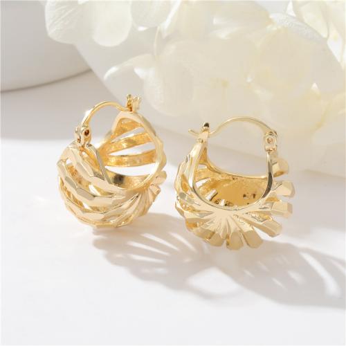 Brass Leverback Earring plated for woman golden Sold By Pair