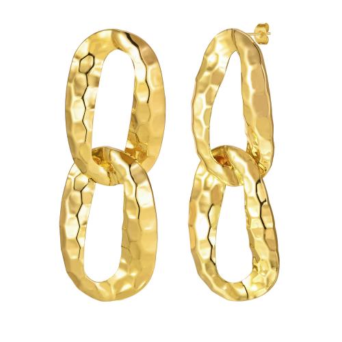 Brass Stud Earring plated for woman golden Sold By Pair