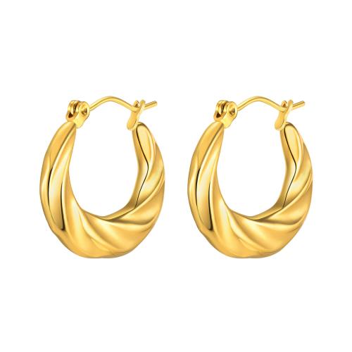 Acier inoxydable Levier Retour Earring, Acier inoxydable 304, Placage, pour femme, doré, Vendu par paire