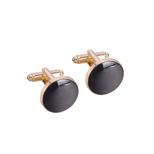 Cufflinks Zinc Alloy stoving varnish Unisex & enamel Sold By Pair