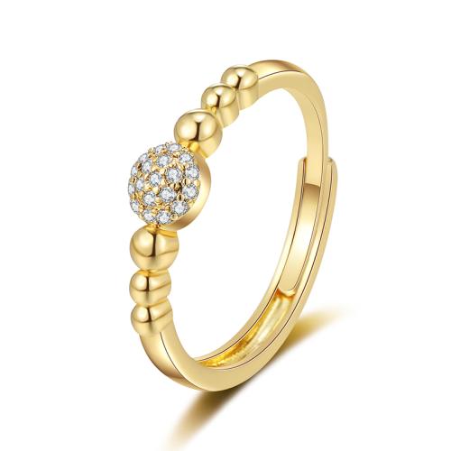 Cubic Zirconia Micro Pave Brass Ring plated micro pave cubic zirconia & for woman Sold By PC