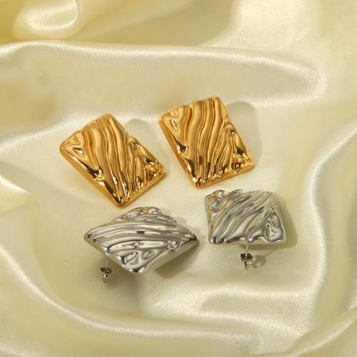 Roestvrij staal Stud Earrings, 304 roestvrij staal, mode sieraden & voor vrouw, meer kleuren voor de keuze, 39x30mm, Verkocht door pair