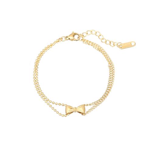 Bracciale gioielli in acciaio inossidabile, 304 acciaio inox, with 3cm extender chain, Nodo di Cravatta, gioielli di moda & per la donna, nessuno, Lunghezza Appross. 16.5 cm, Venduto da PC