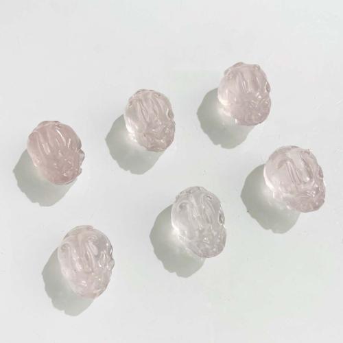 Korálky přírodní Rose Quartz, Želva, DIY, růžový, 12x17mm, Prodáno By PC