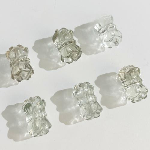 Naturliga Quartz smycken pärlor, Grön Kvarts, Blomma, DIY, grön, 8x13mm, Säljs av PC