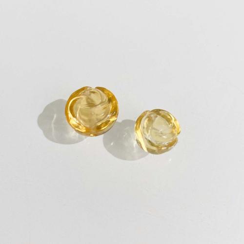 Φυσικές χάντρες Σιτρίν, Citrine, Λουλούδι, DIY & διαφορετικό μέγεθος για την επιλογή, κίτρινος, Sold Με PC