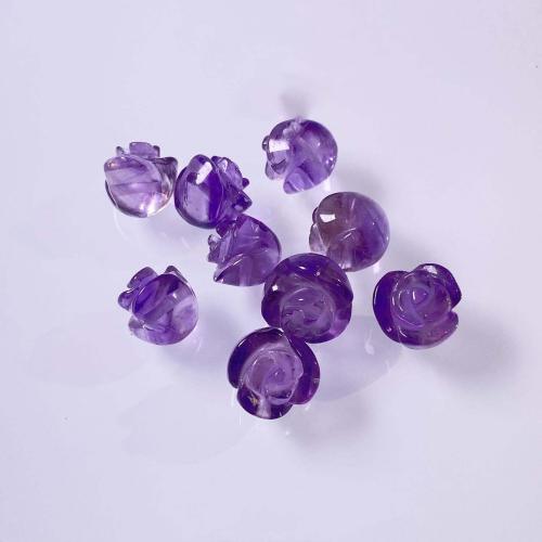 Natuurlijke Amethyst kralen, Amethist, Bloem, DIY, purper, 10x12mm, Verkocht door PC