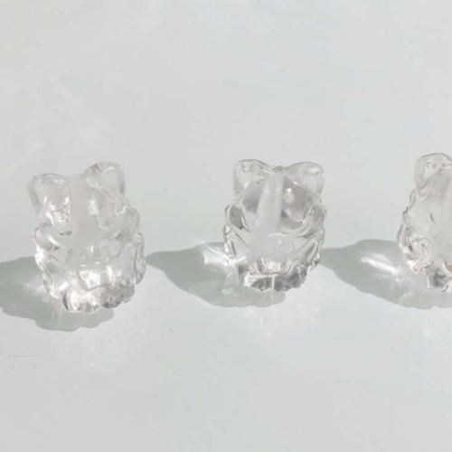 Natural Clear Quartz Beads Fox DIY white Sold By PC