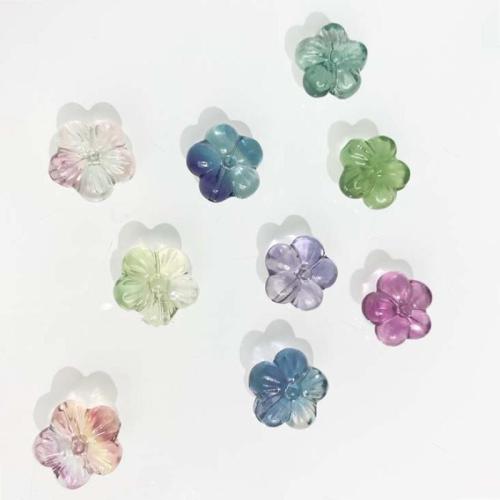 Perline fluorite, Fiore, DIY, Colore casuale, 14mm, Venduto da PC