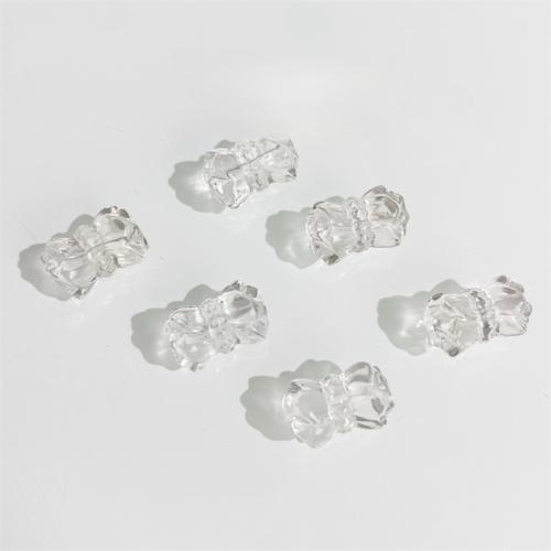 Naturlige klar kvarts perler, Clear Quartz, Flower, du kan DIY, hvid, 8x12mm, Solgt af PC