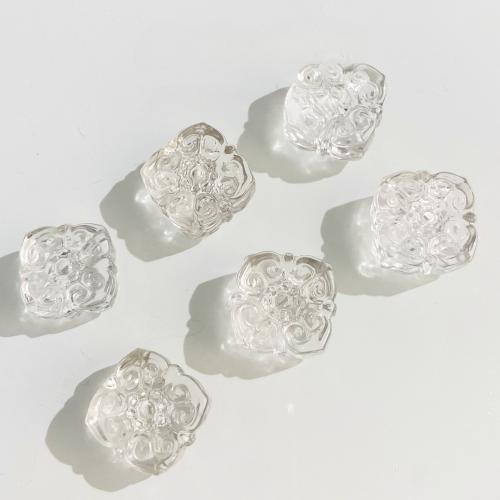 Naturliga Clear Quartz pärlor, Square, DIY, vit, aboutuff1a14-15mm, Säljs av PC