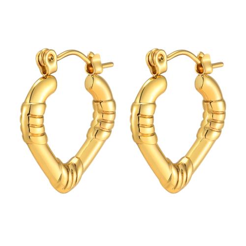 Acier inoxydable Levier Retour Earring, Acier inoxydable 304, Placage, pour femme, doré, Vendu par paire