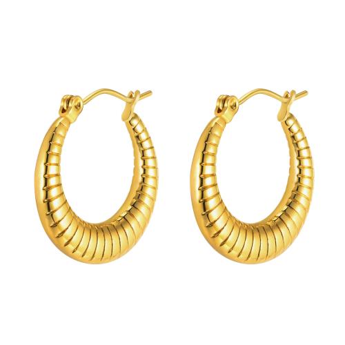 Acier inoxydable Levier Retour Earring, Acier inoxydable 304, Placage, pour femme, doré, Vendu par paire