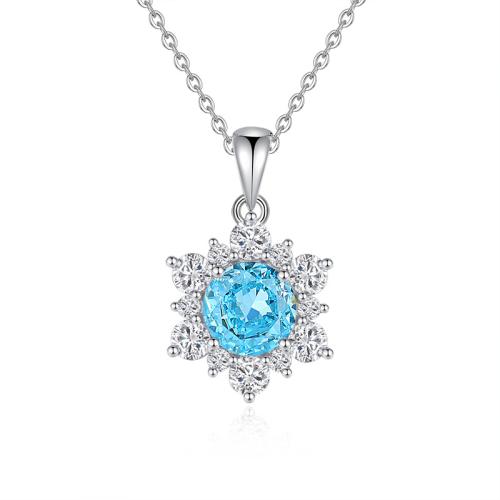 Zircon cubique Micro Pave collier en argent Sterling, Argent sterling 925, avec 5cm chaînes de rallonge, bijoux de mode & pavé de micro zircon & pour femme, plus de couleurs à choisir, Longueur Environ 40 cm, Vendu par PC