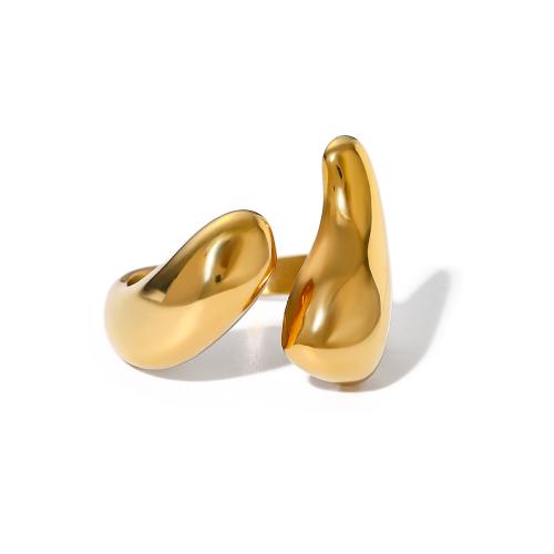 Stainless Steel Finger Ring 304 Stainless Steel 18K gold plated fashion jewelry & for woman golden Sold By PC