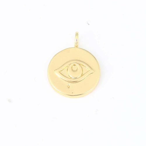 Brass Jewelry Pendants Round gold color plated DIY nickel lead & cadmium free Sold By PC