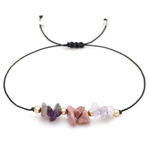 Quartz Armbånd, Niveau B Amethyst, med Bomuldsgarn & Rose Quartz, håndlavet, mode smykker & Unisex, flere farver til valg, Længde Ca. 26 cm, Solgt af PC