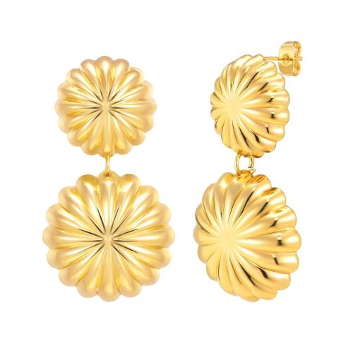 Brass Stud Earring plated for woman golden Sold By Pair