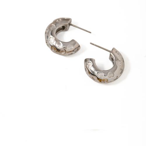 Nerezová ocel náušnice, 304 Stainless Steel, módní šperky & pro ženy, Původní barva, 20x8.20mm, Prodáno By Pair