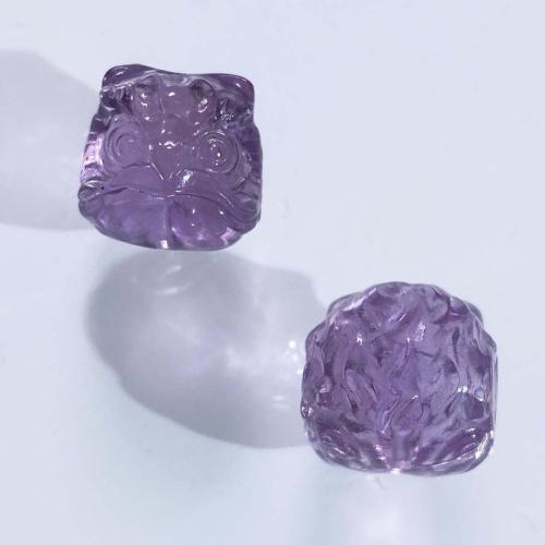 Natuurlijke Amethyst kralen, Amethist, Leeuw, DIY, purper, 14mm, Verkocht door PC