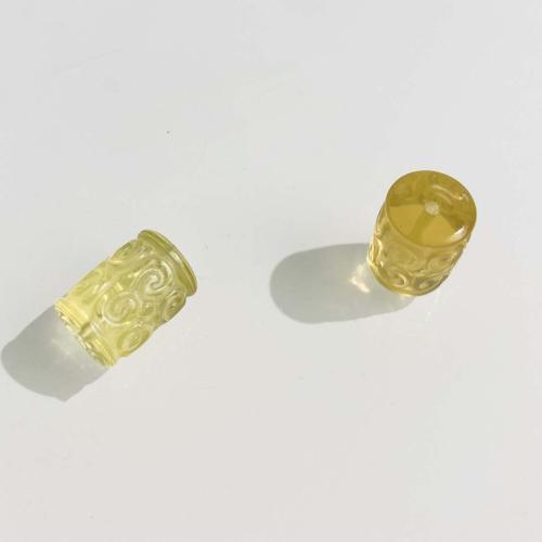 Coirníní Citrine Nádúrtha, Colún, DIY, buí, 13x9.50mm, Díolta De réir PC