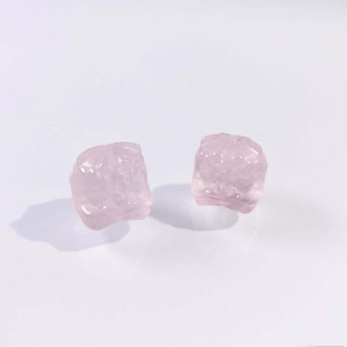 Natuurlijke Rose Quartz parels, Rozenkwarts, Leeuw, DIY, roze, about:12.5-13mm, Verkocht door PC