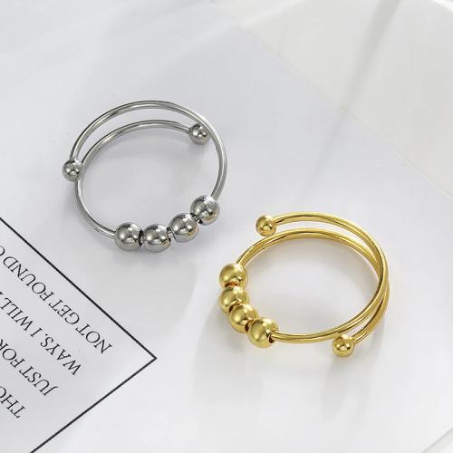 Vinger Ring in edelstaal, 304 roestvrij staal, mode sieraden & voor vrouw, meer kleuren voor de keuze, diameter 17mm, Verkocht door PC