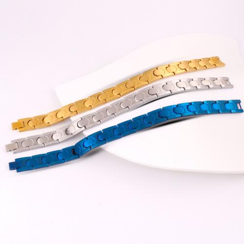 Bijoux bracelet en acier inoxydable, Acier inoxydable 304, bijoux de mode & pour homme, plus de couleurs à choisir, 12mm, Longueur Environ 22 cm, Vendu par PC