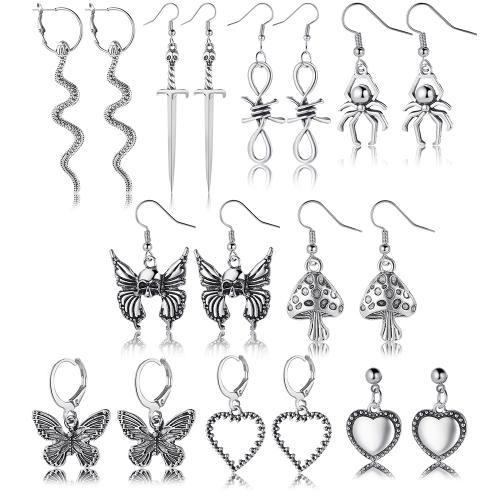 Sinc Alloy Earrings, jewelry faisin & do bhean, dath bunaidh, Díolta De réir Socraigh