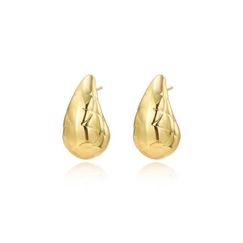 Roestvrij staal Stud Earrings, 304 roestvrij staal, plated, voor vrouw, meer kleuren voor de keuze, Verkocht door pair