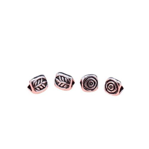 Gioielli Spacer Beads, 925 argento sterlina, DIY & stili diversi per la scelta, colore originale, 4.10x5.20mm, Foro:Appross. 1.2mm, Venduto da PC