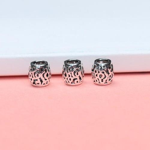 Spacer perle Nakit, 925 Sterling Silver, možete DIY, izvorna boja, 5.50x5.50mm, Rupa:Približno 2.5mm, Prodano By PC