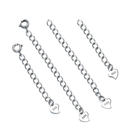 Argent sterling 925 chaîne d'extension, DIY & normes différentes pour le choix & styles différents pour le choix, Vendu par PC