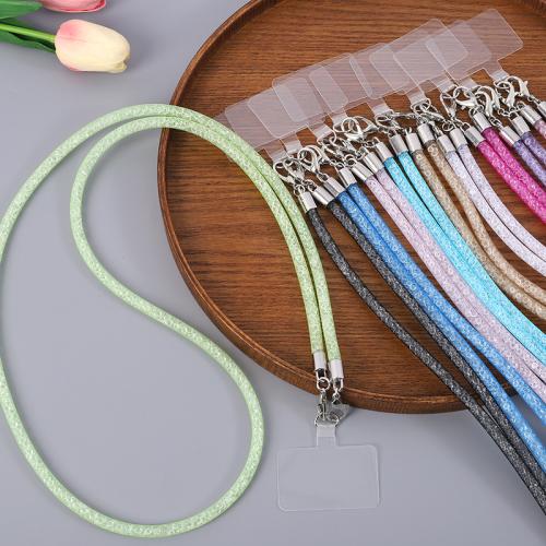 Cell Phone Lanyard, Plastic, half handgemaakte, uniseks, meer kleuren voor de keuze, Lengte Ca 65 cm, Verkocht door PC